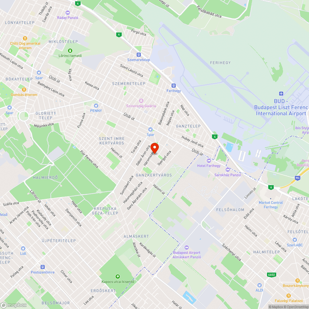 Járhatatlan járda a Kara utca páratlan oldalán bejelentés helye