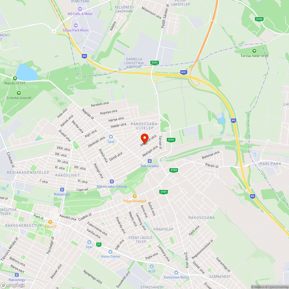 Megsüllyedt úttest bejelentés helye