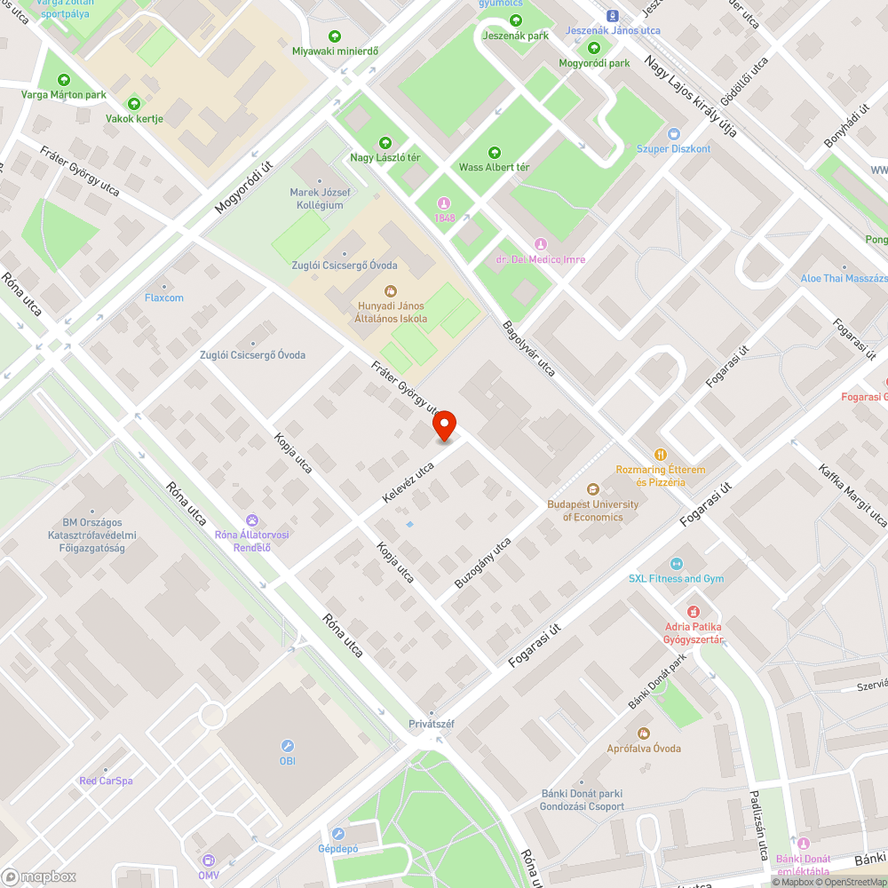 Elhagyott autó bejelentés helye