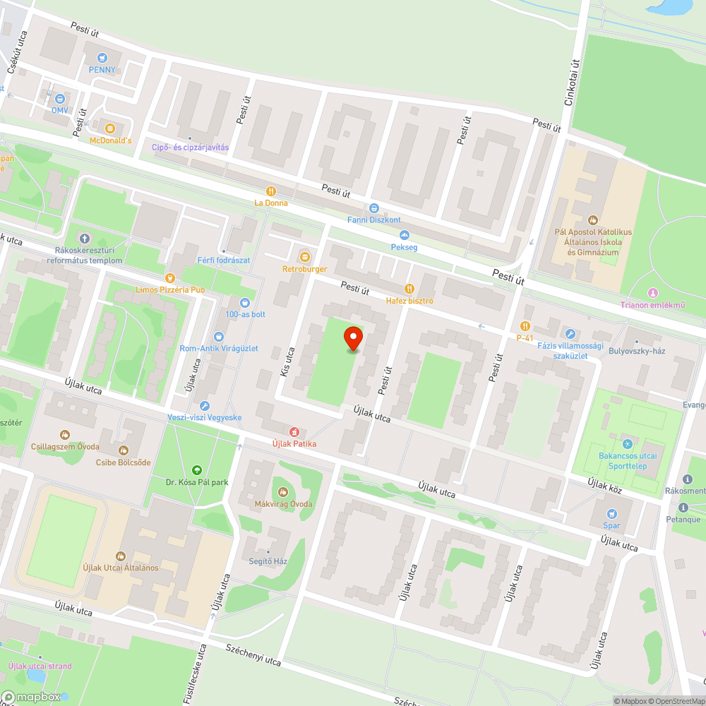 Megrongált játszótér bejelentés helye