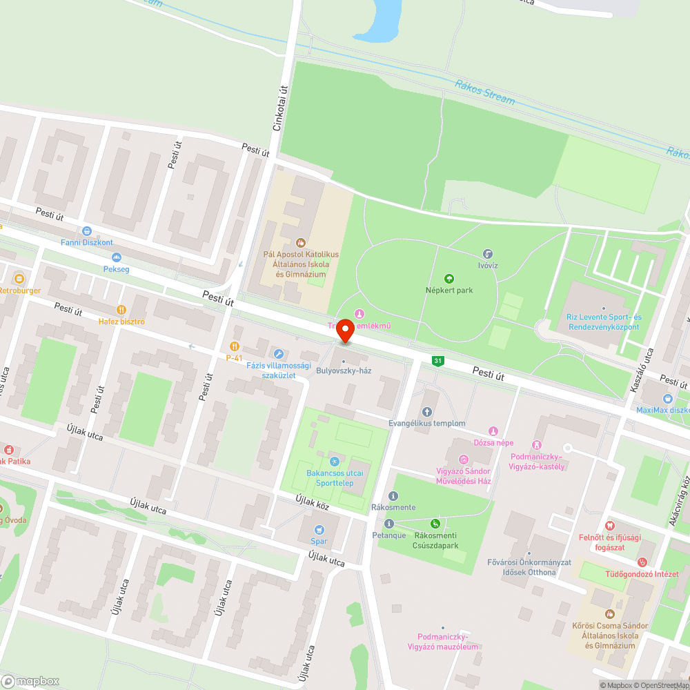 A hálás utókor... bejelentés helye