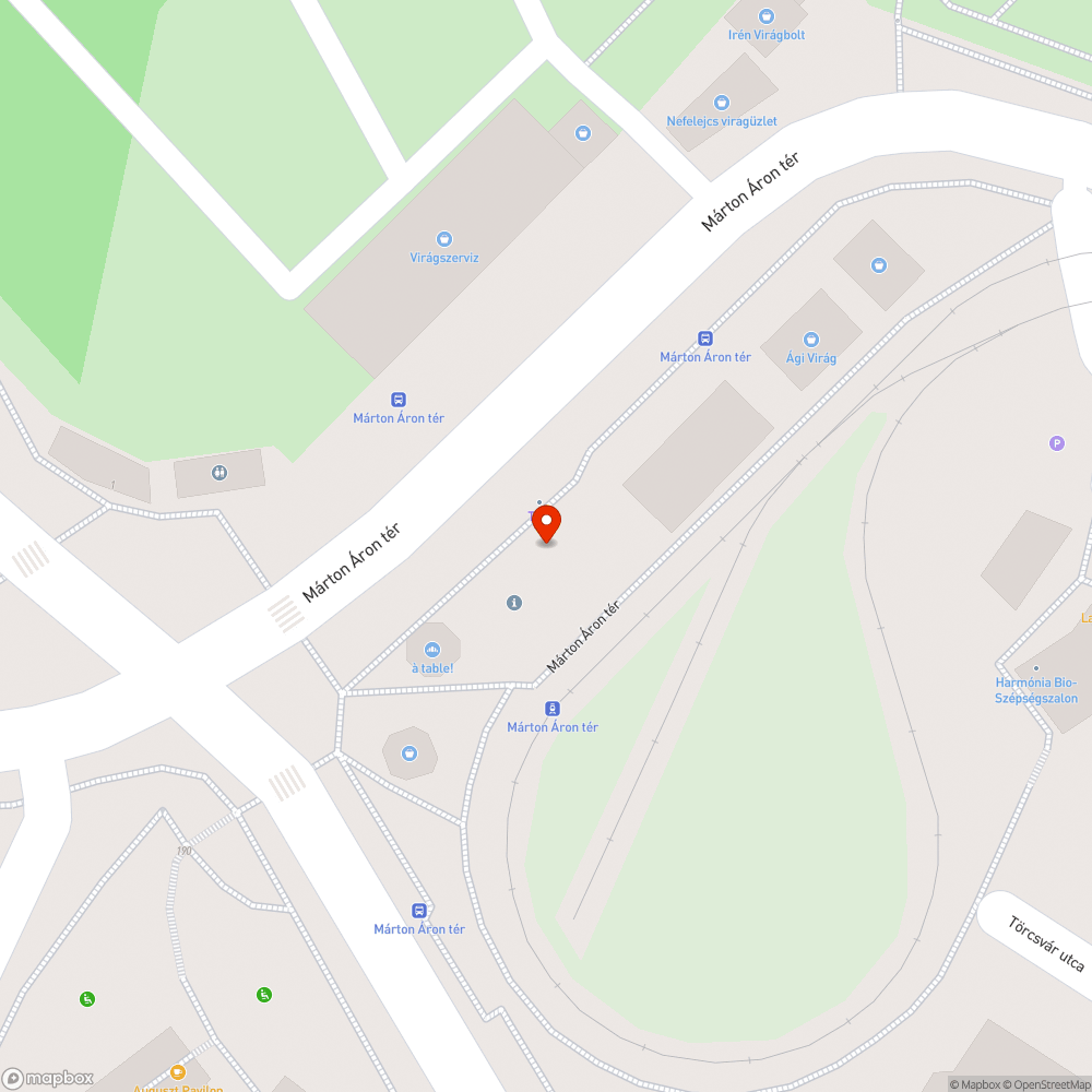 Járdán parkolás a Márton Áron téren bejelentés helye