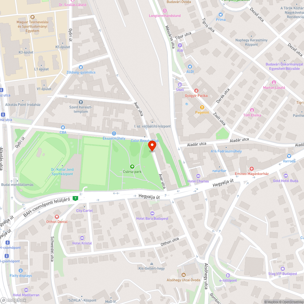 Avar utcai zöldfelületen parkolás bejelentés helye