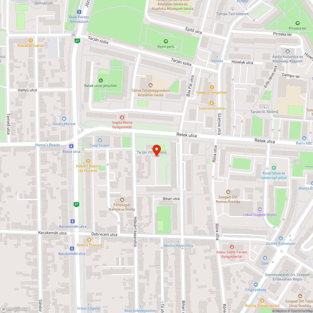 Elhagyott autó bejelentés helye