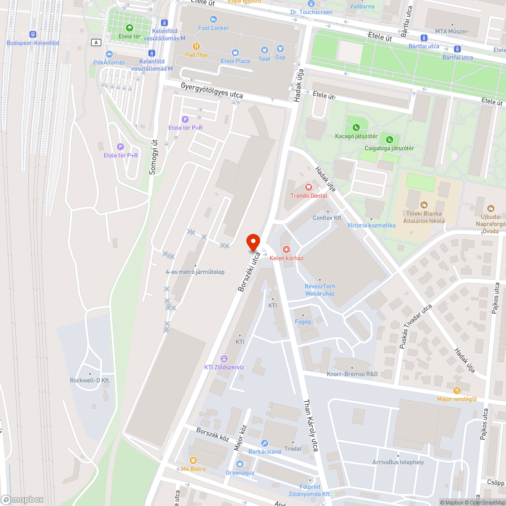 Hiányzó zebra a Borszéki utcán bejelentés helye