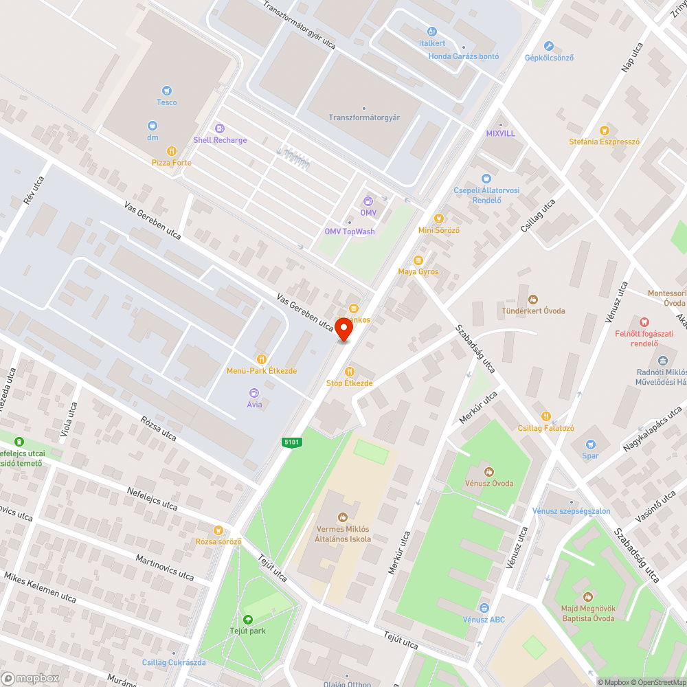 Kidőlt bejelentés helye