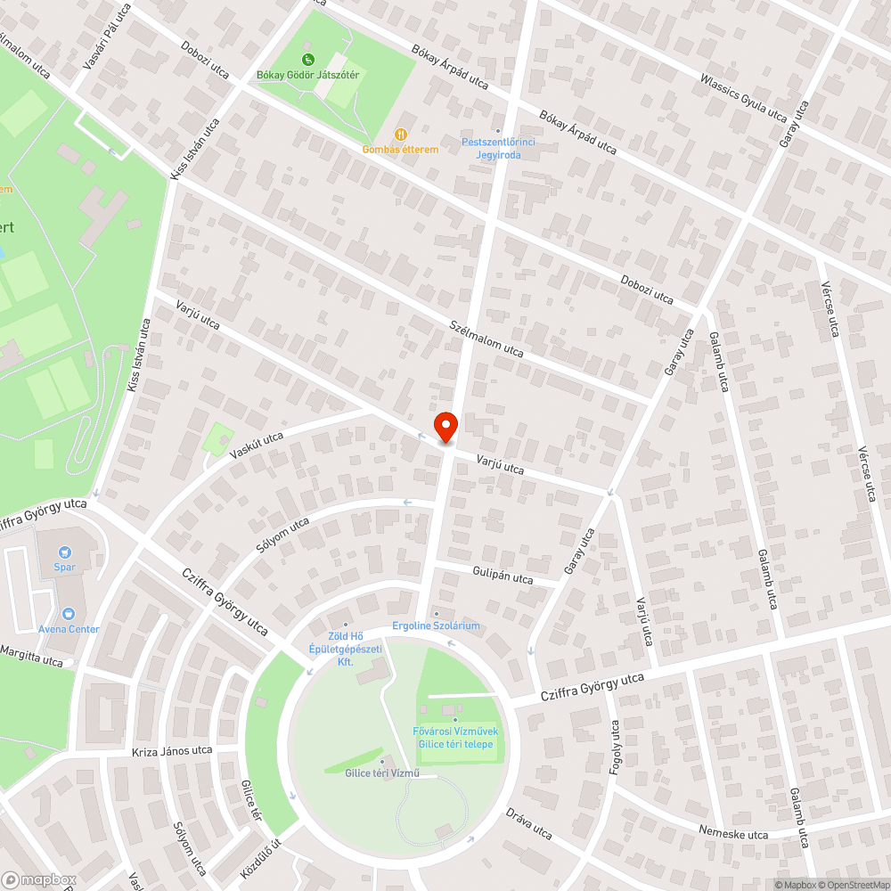 Kátyú bejelentés helye