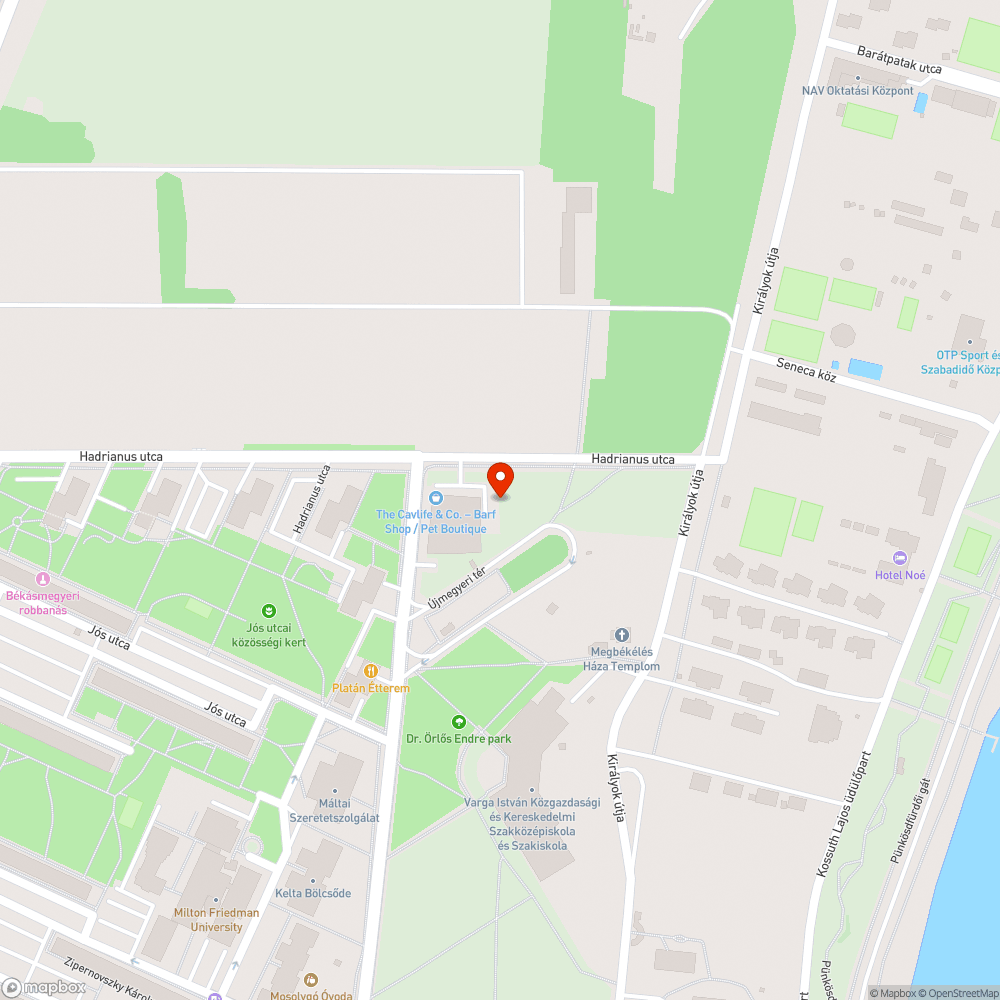 Hiányzó fák bejelentés helye