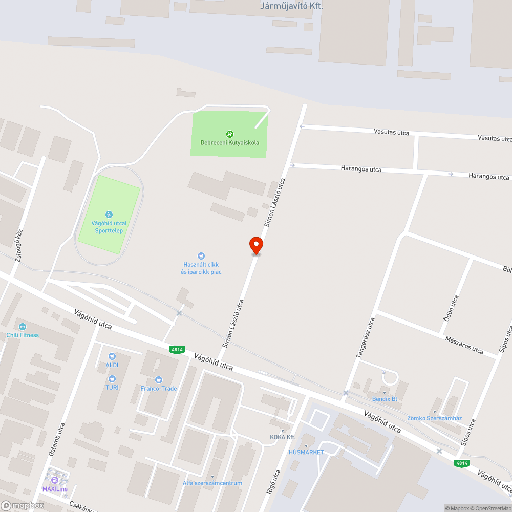 Esőzéskor állandó tócsa bejelentés helye