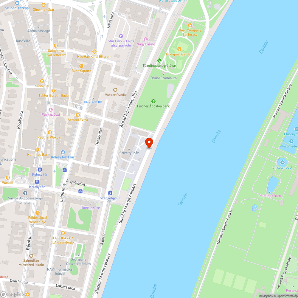 Kátyú a rakparton bejelentés helye