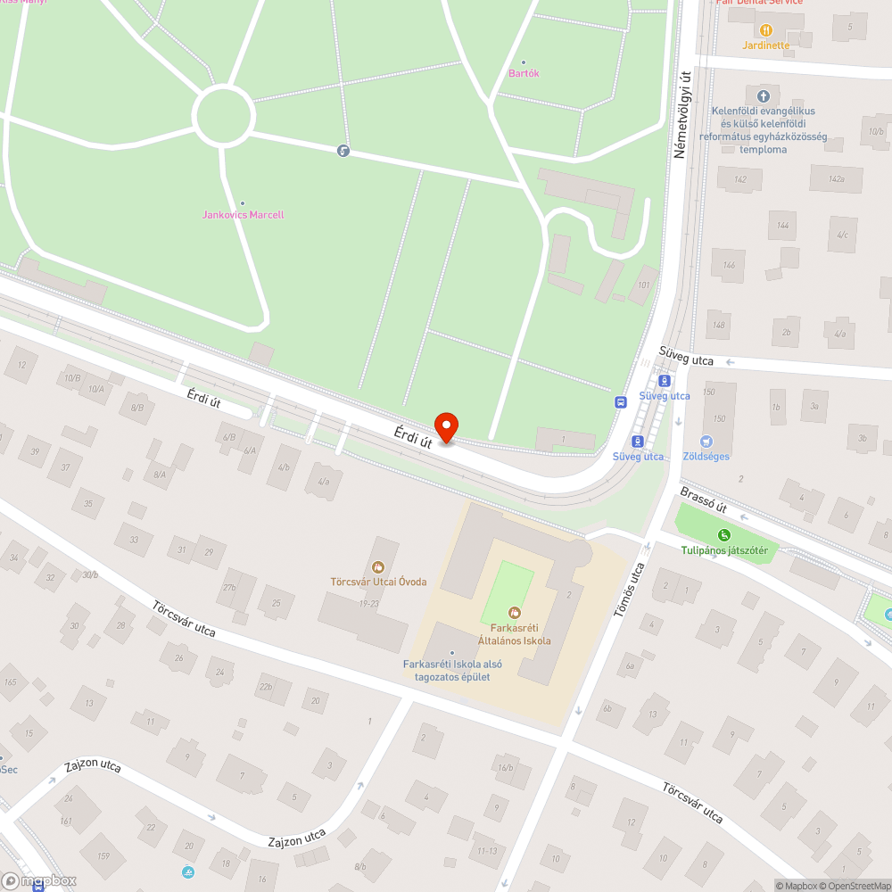 Érdi út kanyar sebességkorlátozása bejelentés helye