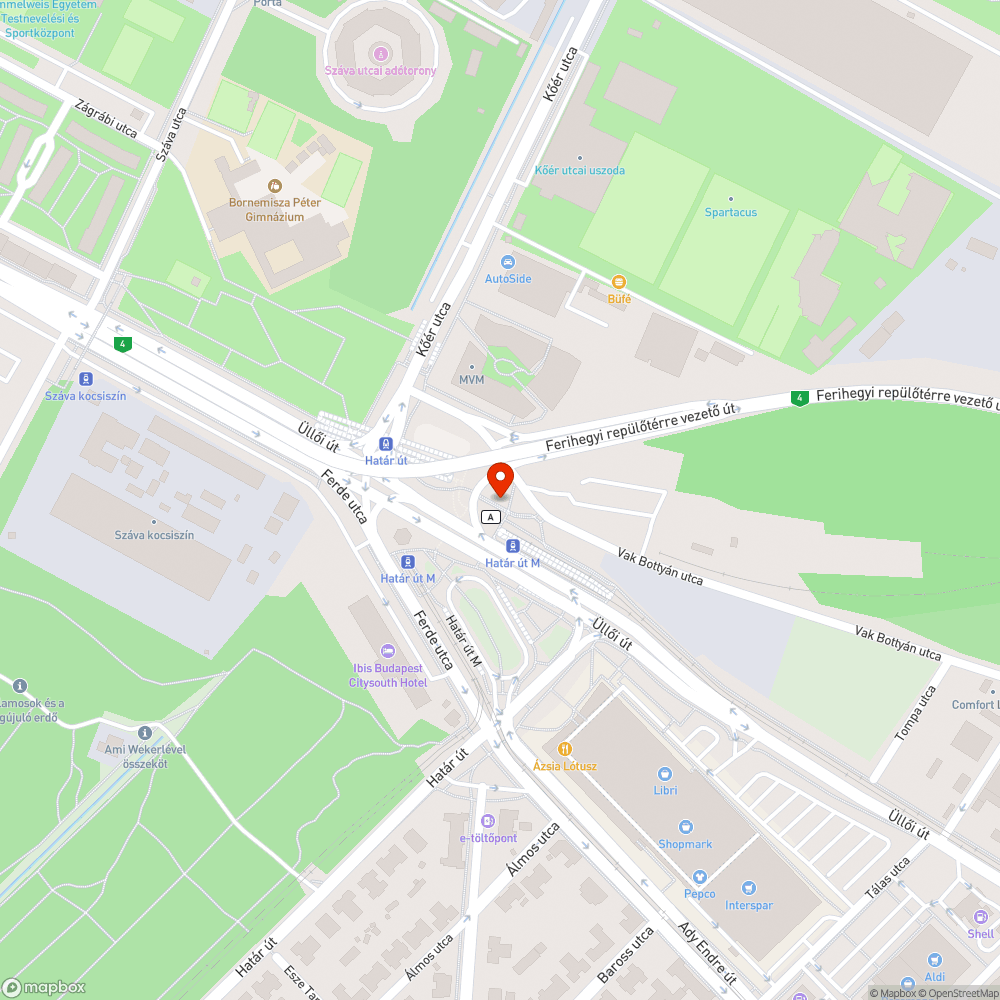 Megdőlt korlát bejelentés helye