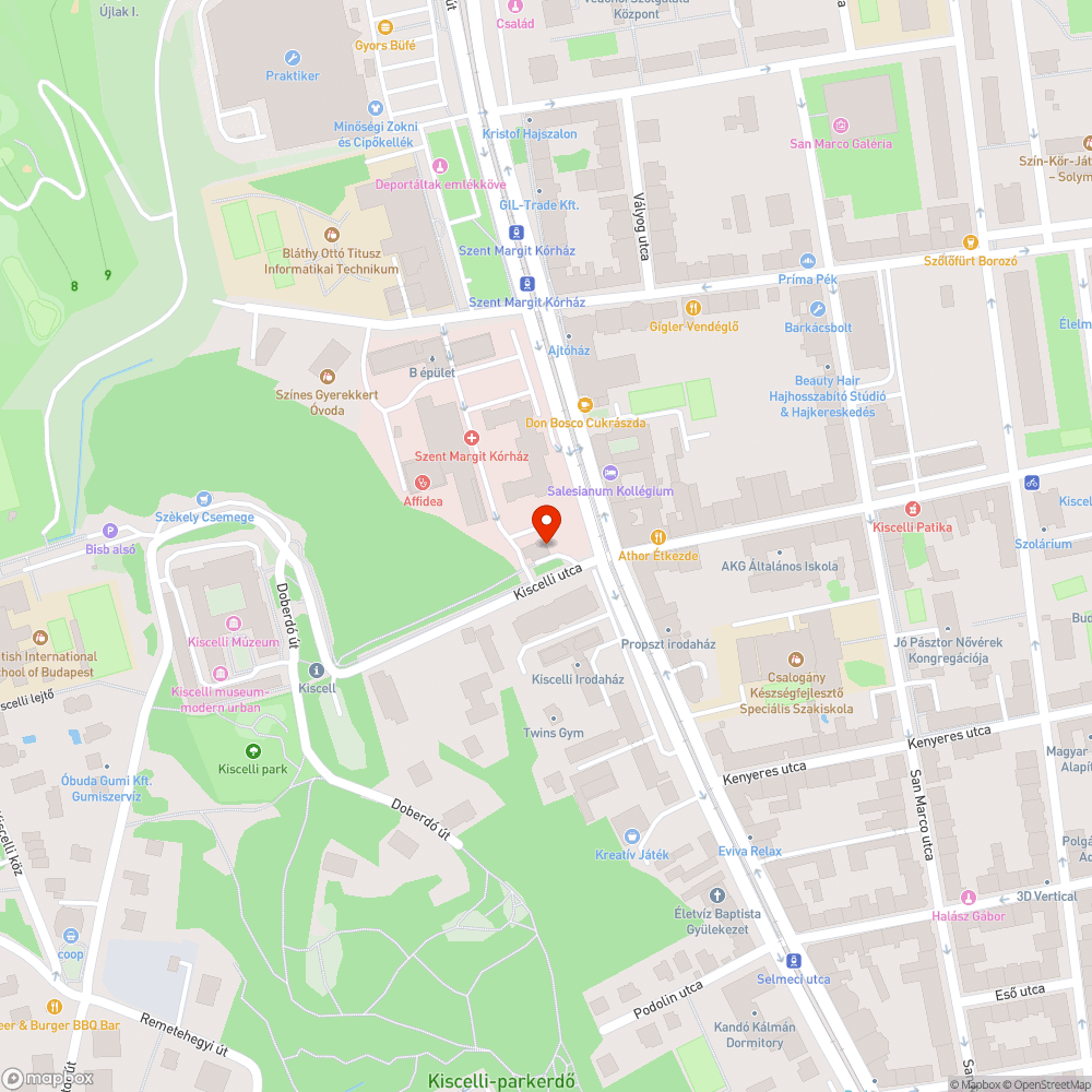 Zöldterületi parkolás bejelentés helye