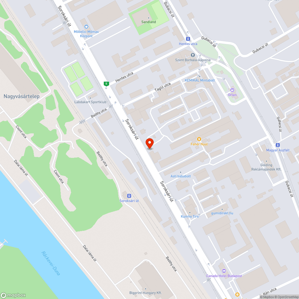 Szemétlerakat a Soroksári úton bejelentés helye