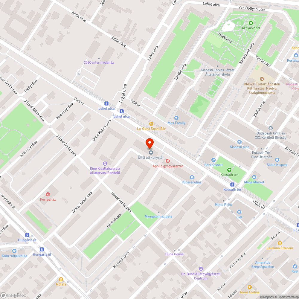 Elhagyott jármű bejelentés helye