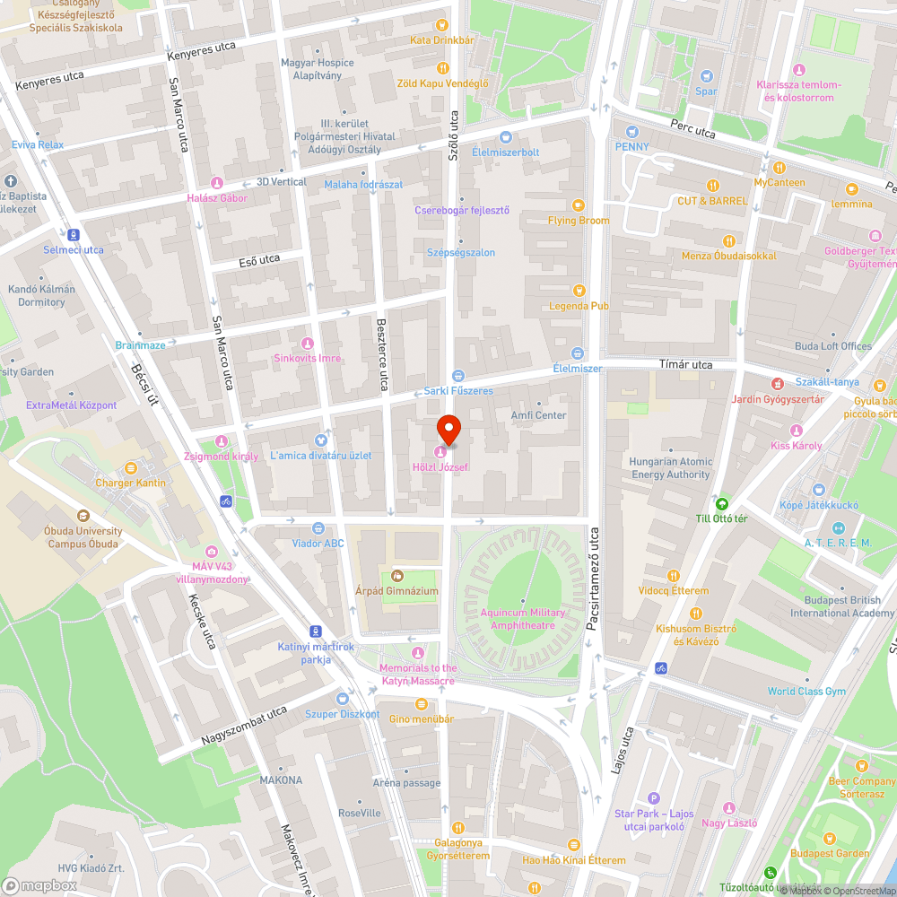 Kátyúk a Szőlő utcában bejelentés helye