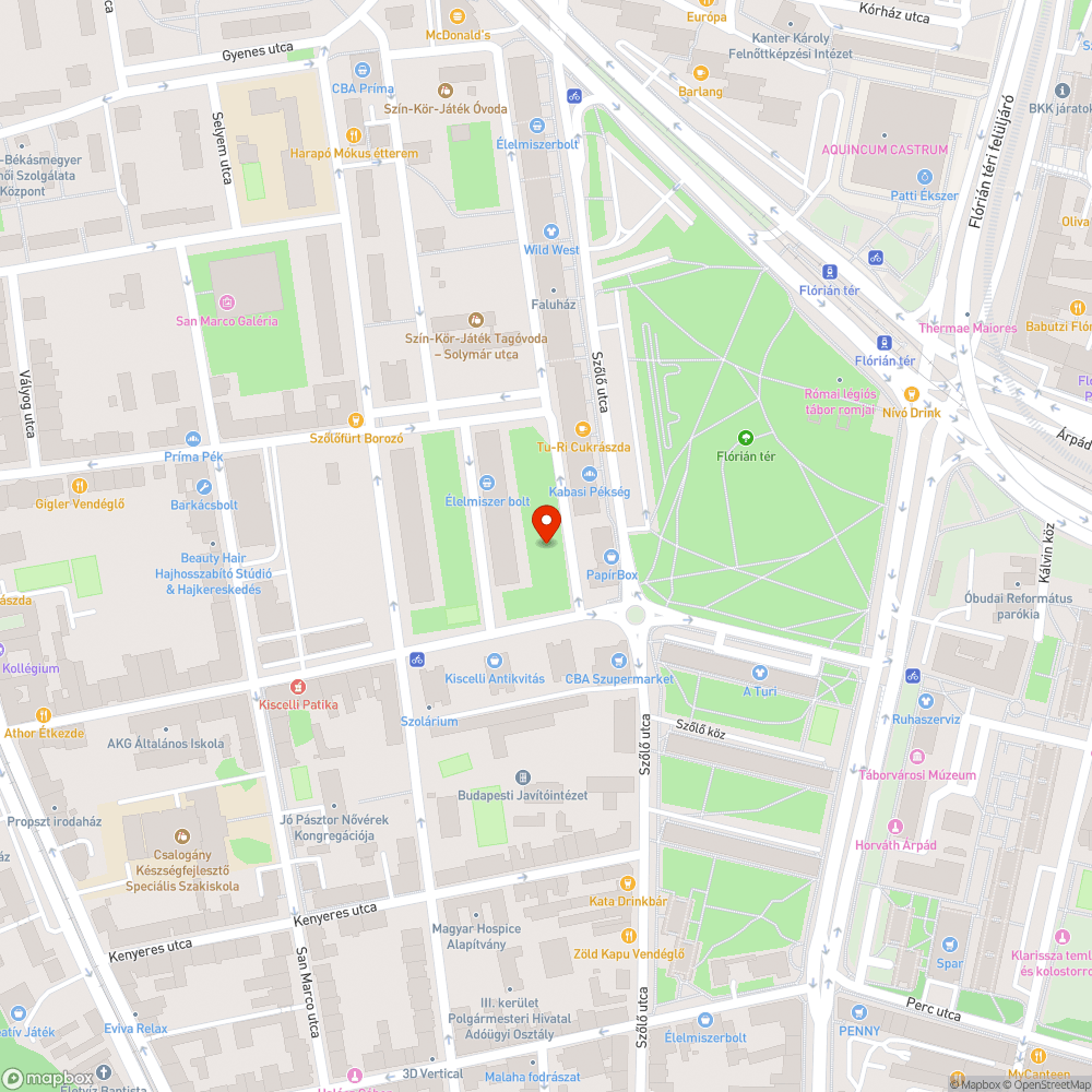 Elhagyott szemeteszsákok a parkban bejelentés helye