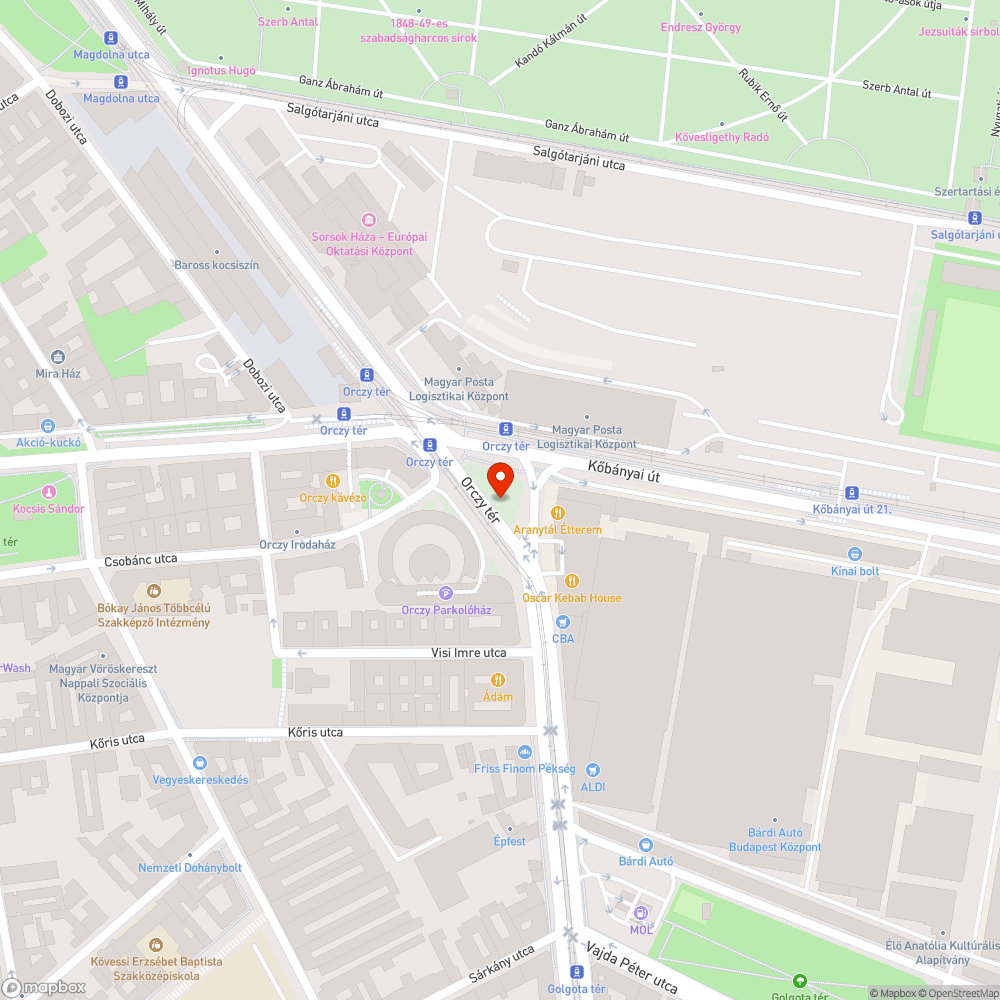 Szemetes buszmegálló bejelentés helye