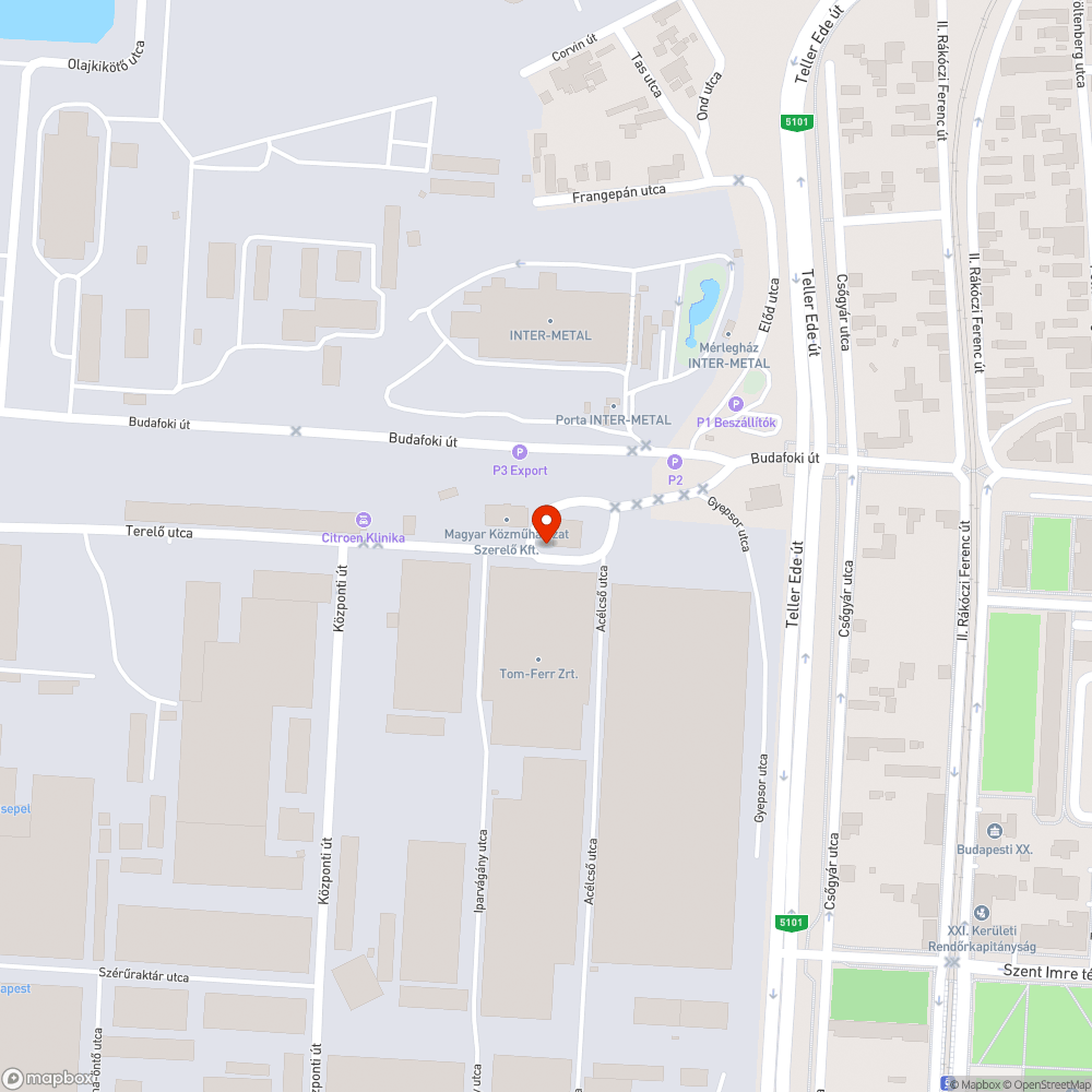 Hiányzó közútjelző tábla bejelentés helye