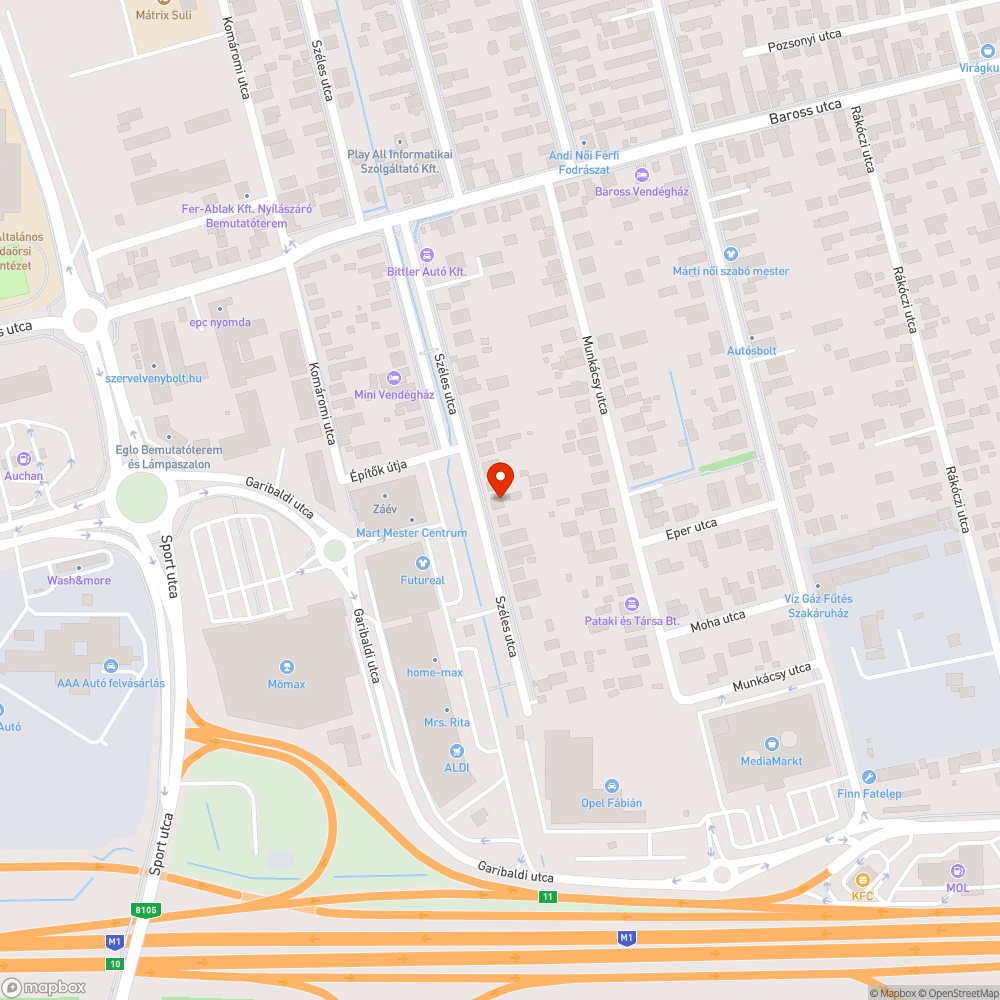 Elhagyott autó bejelentés helye