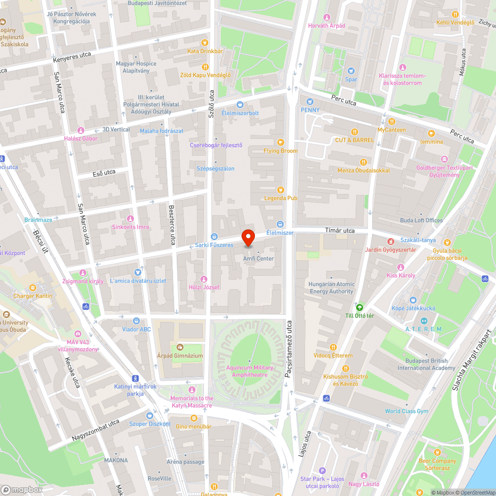 3.ker Tímár utca 22 kátyú bejelentés helye