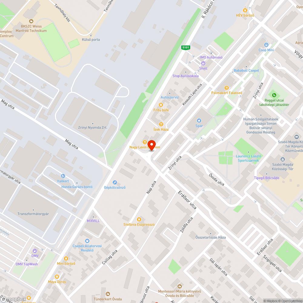 Kátyús terület. bejelentés helye