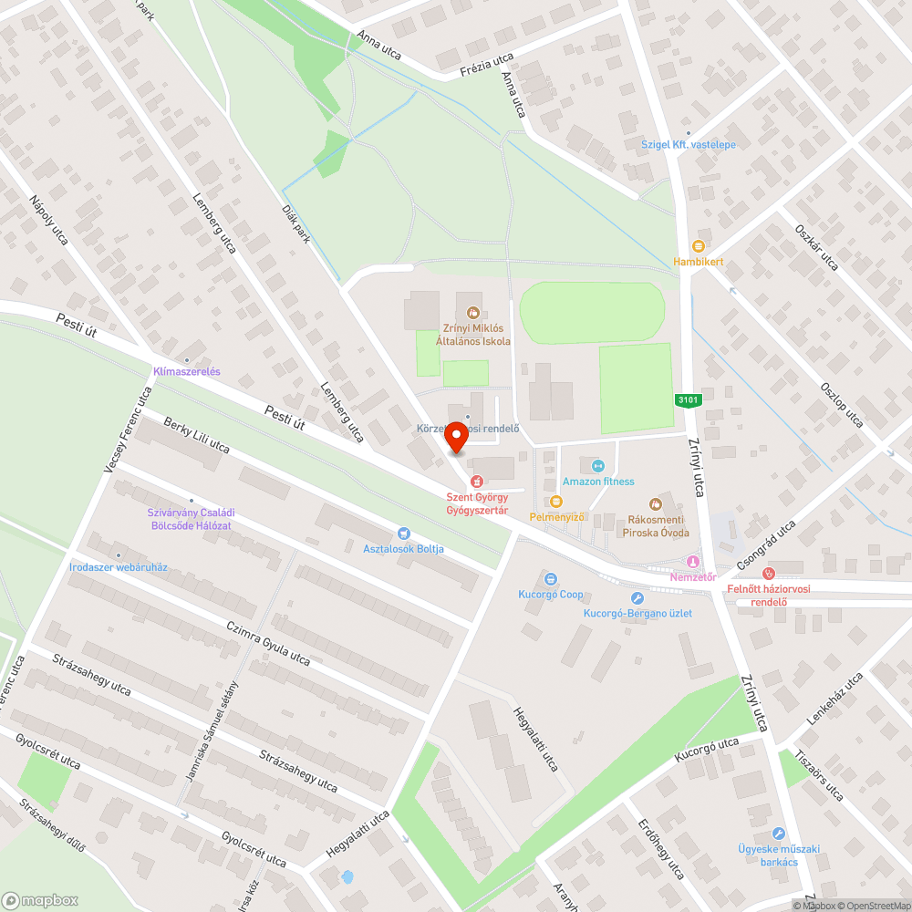 Kátyú az új orvosi rendelő előtt bejelentés helye