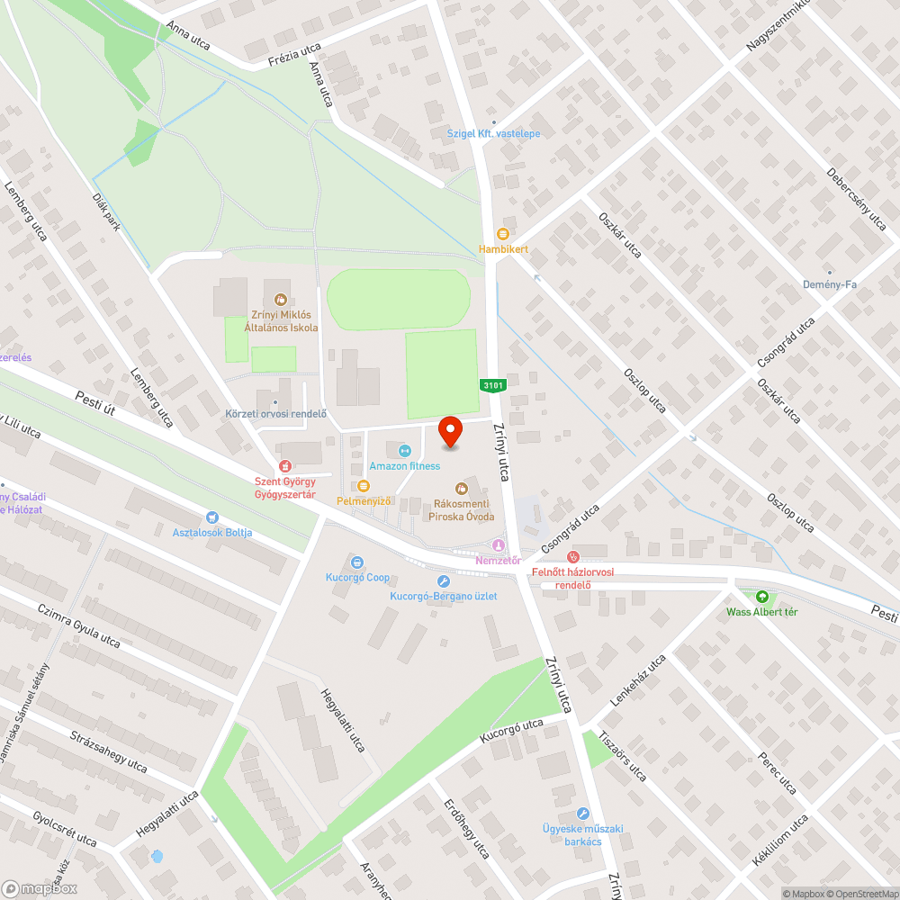 Kucorgó tér kátyú bejelentés helye