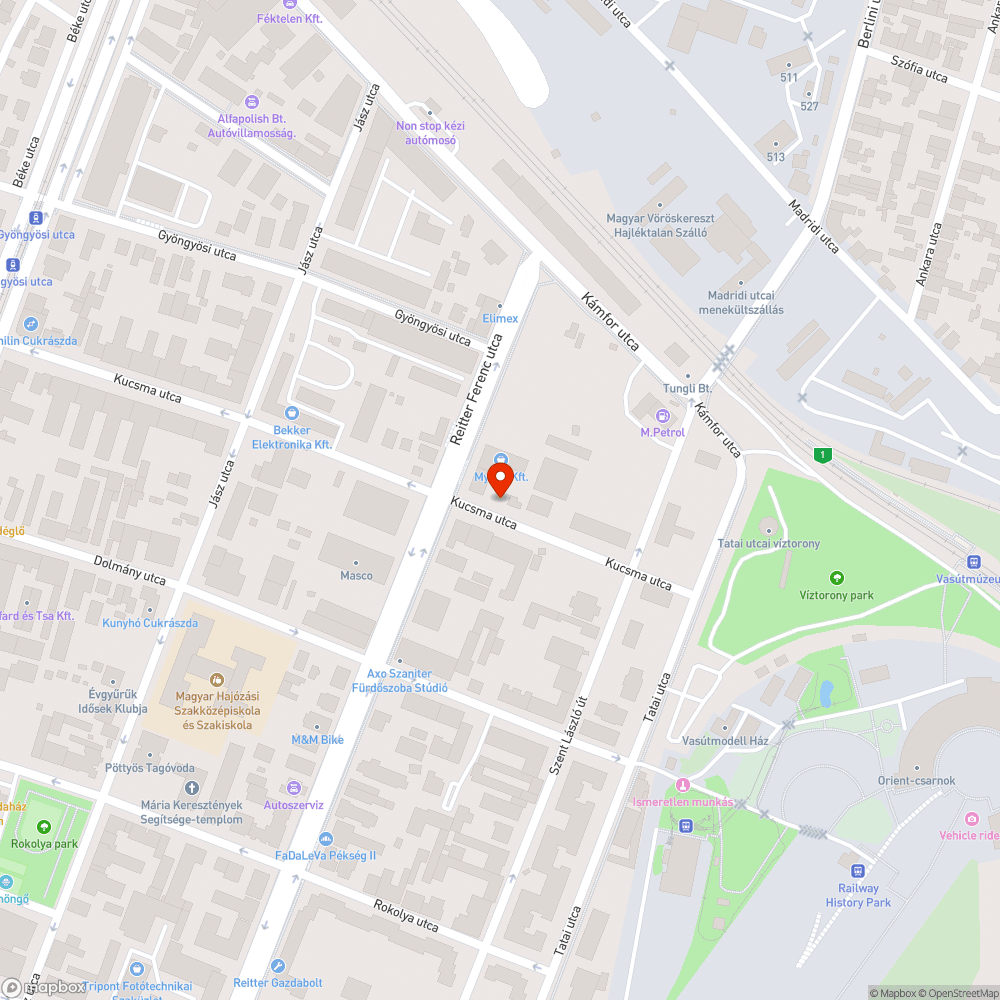 Kiszáradt fa bejelentés helye