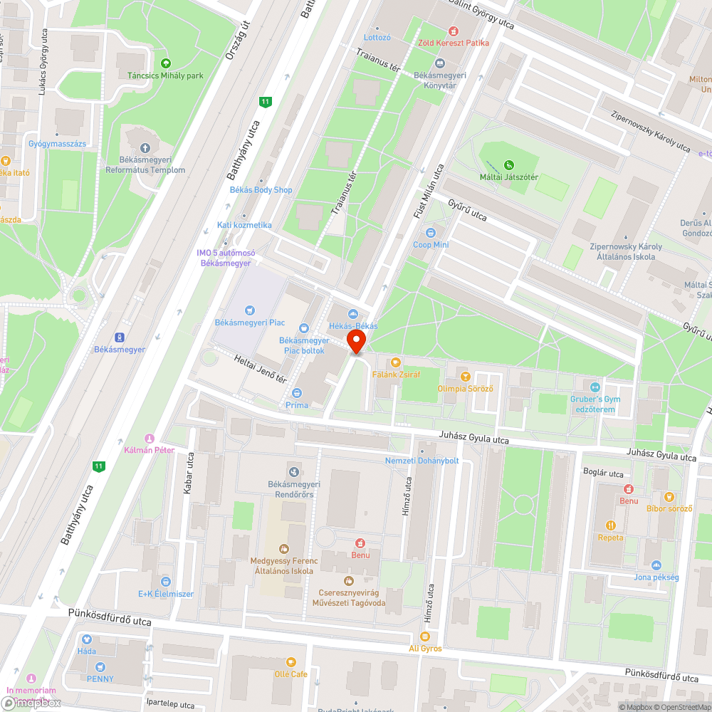 Kátyús útszakasz bejelentés helye