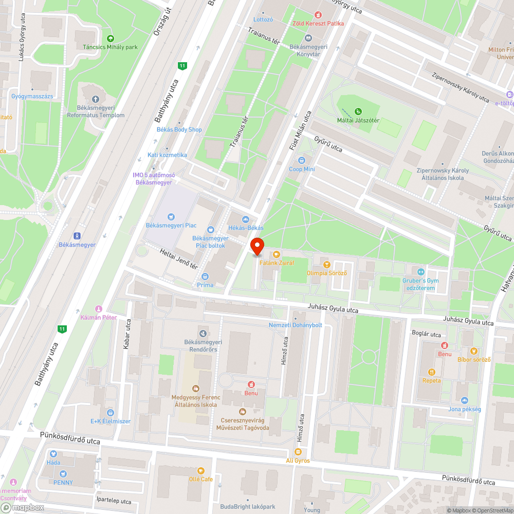 Gumiabroncs közterületen bejelentés helye