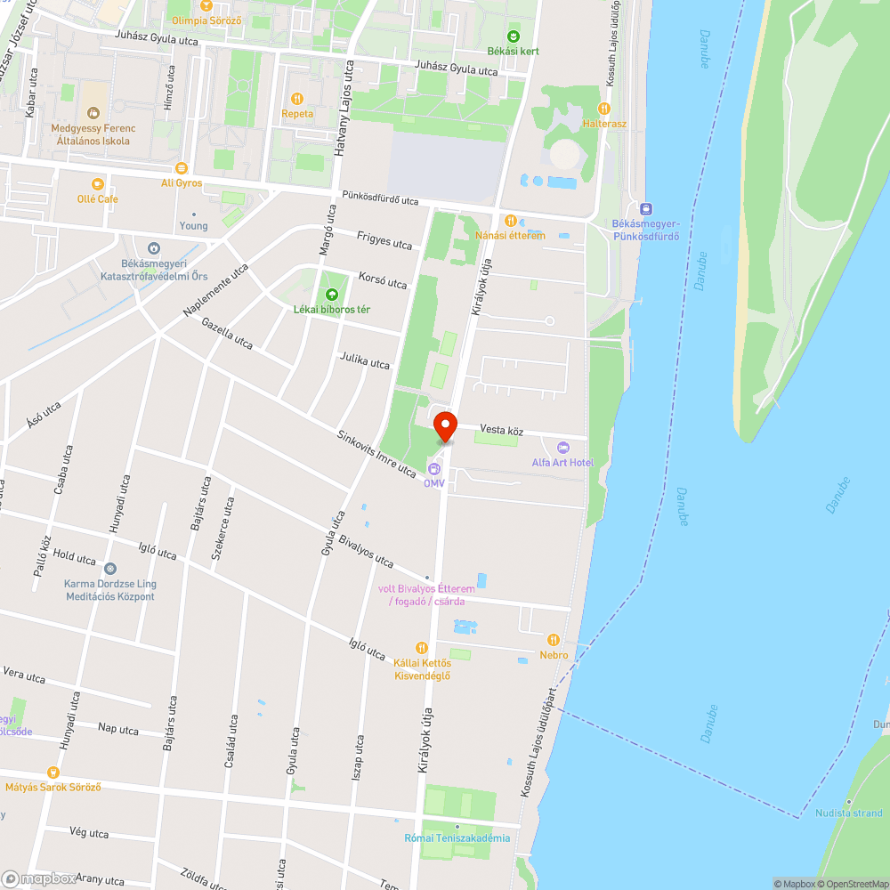 Kátyús útszakasz bejelentés helye