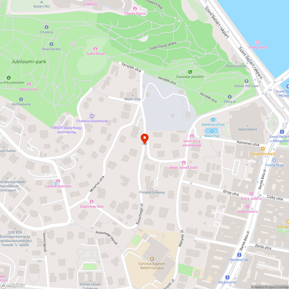 Illegális szemétlerakás a Gellért-hegyen bejelentés helye