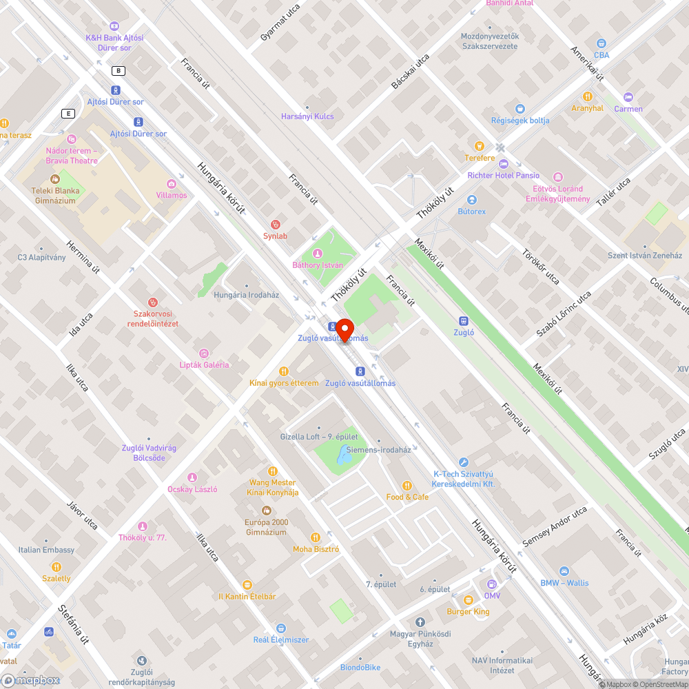 Összetört pad bejelentés helye