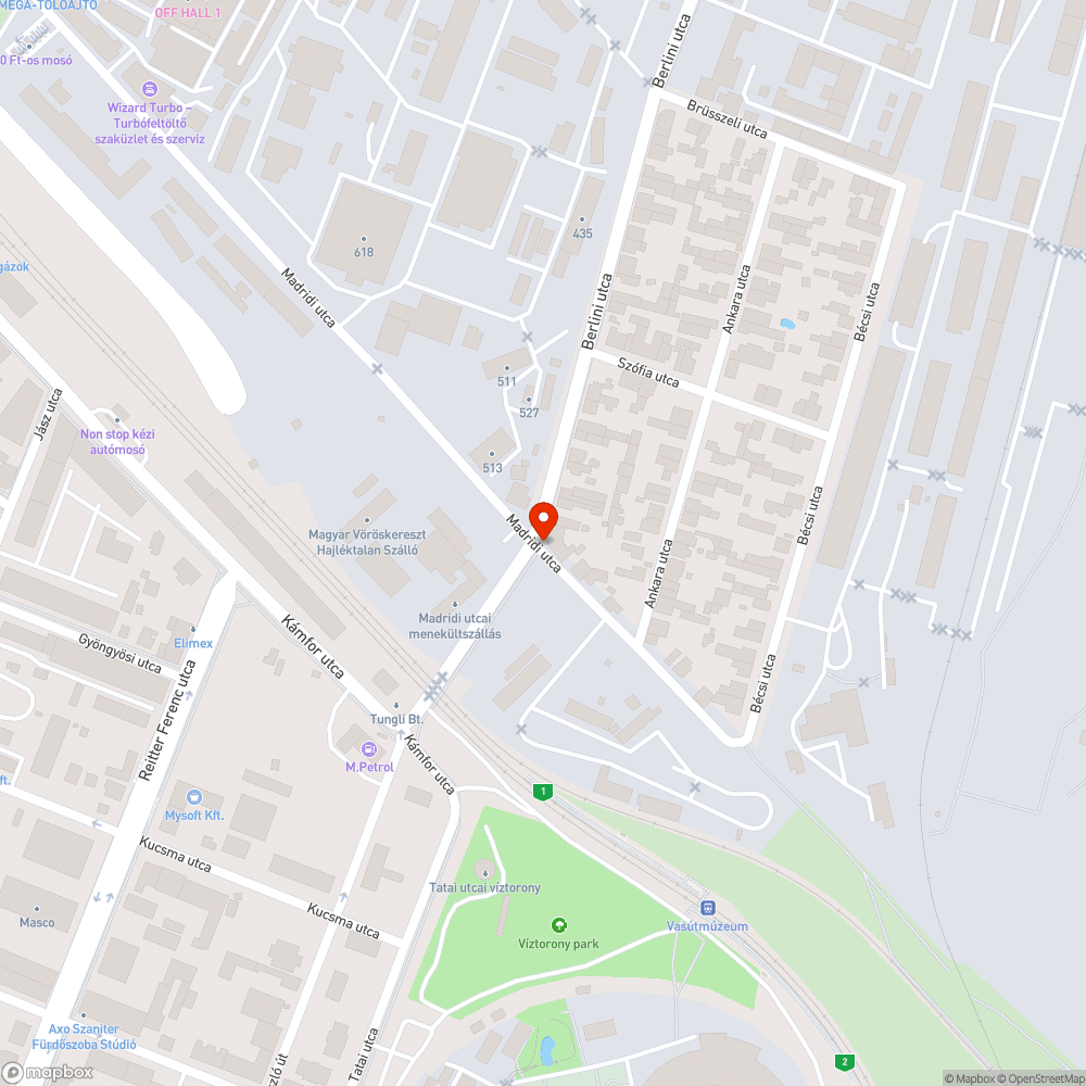 Madridi út szemét bejelentés helye