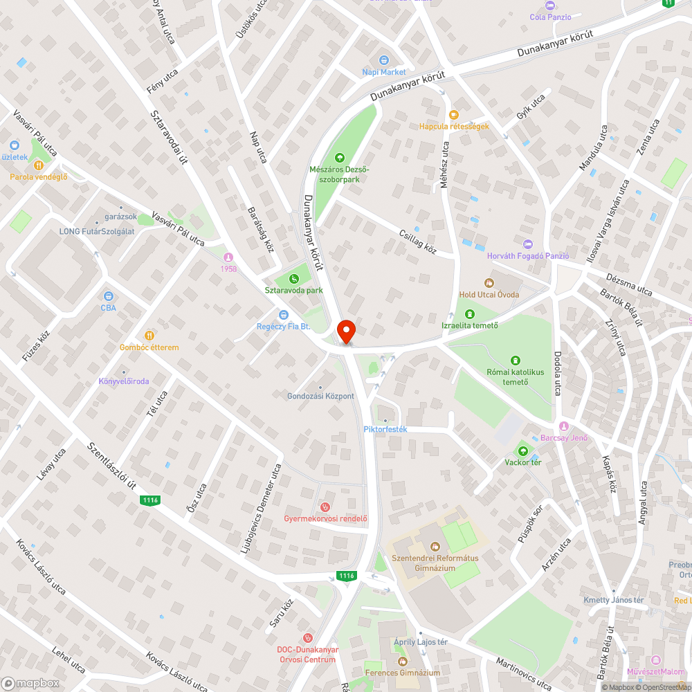 Hiányzó fényterelő bejelentés helye