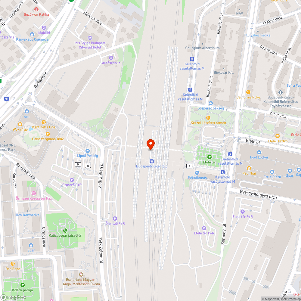 Gondozatlan virágládák a Kelenföldi Pályaudvar peronján bejelentés helye