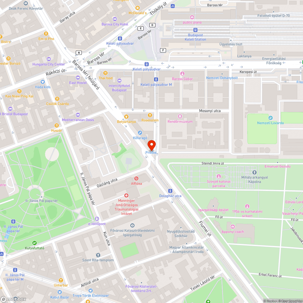 Lekopott gyalogátkelő bejelentés helye