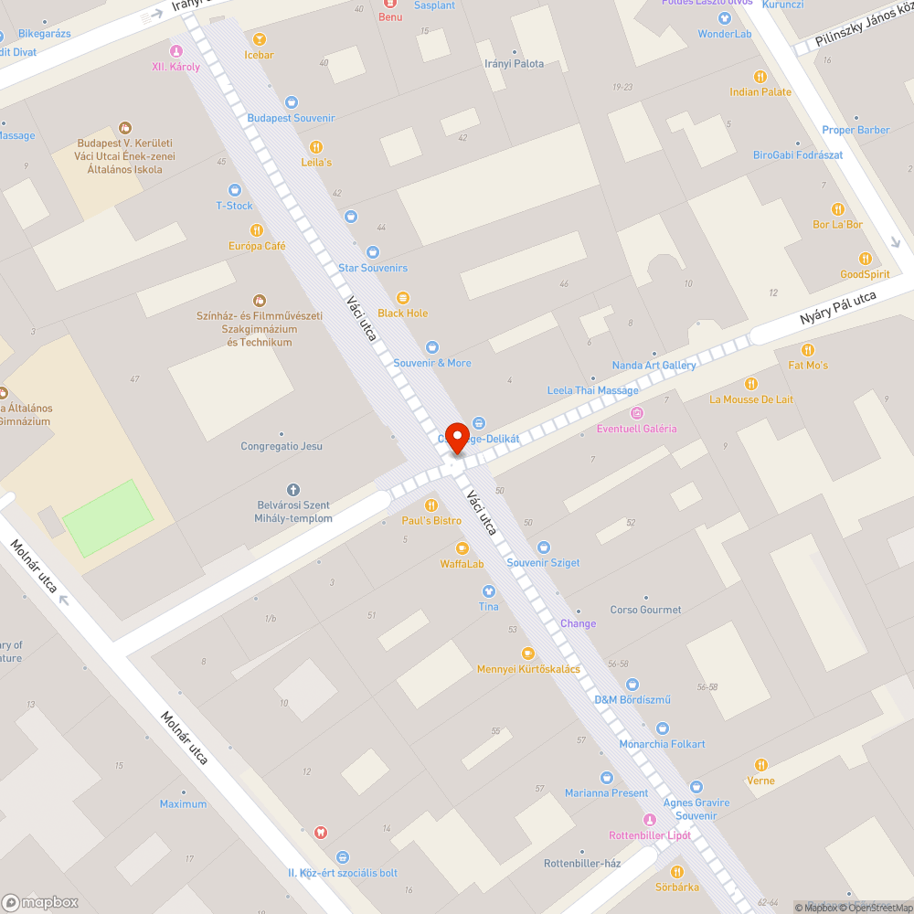 Váci utcai járda (Váci utca déli szakasza) bejelentés helye