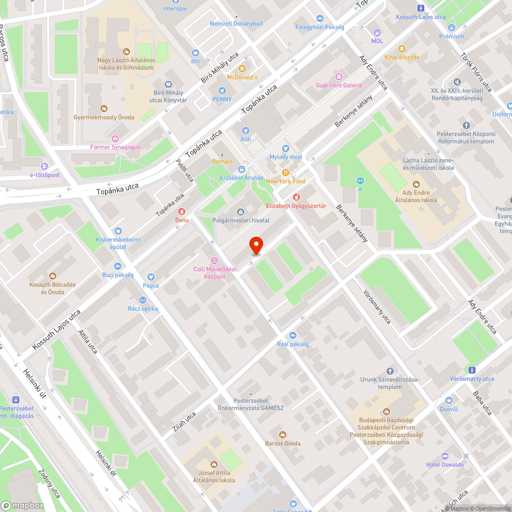 Kikerülhetetlen, egyre mélyülő kátyú bejelentés helye