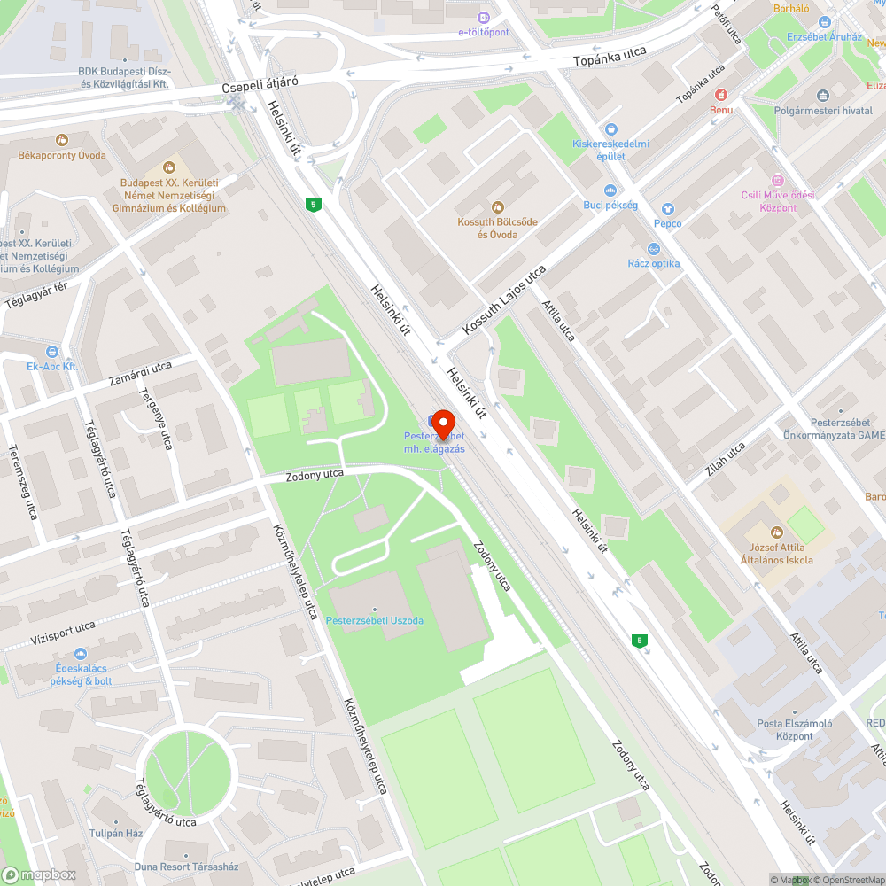 Teljesen funkcionáló állomás – vonatok nélkül bejelentés helye