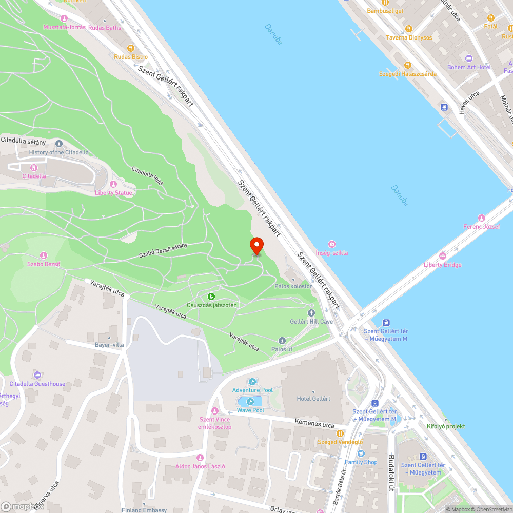 balesetveszélyes kilátó a Gellért-hegyen bejelentés helye