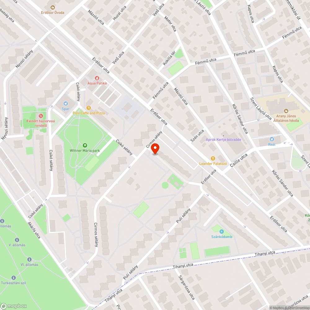 Aszfalt maradék a parkban bejelentés helye