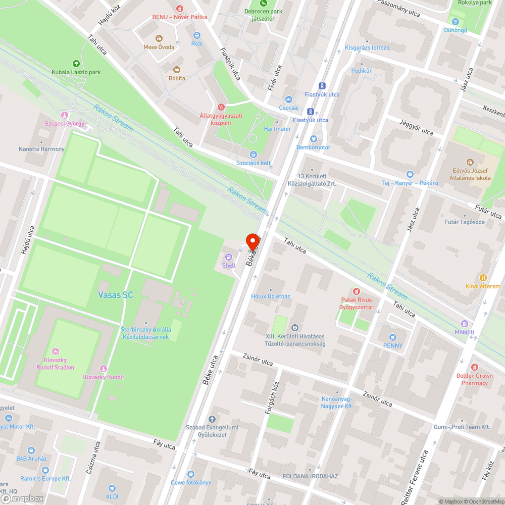 Kiszáradt fa bejelentés helye