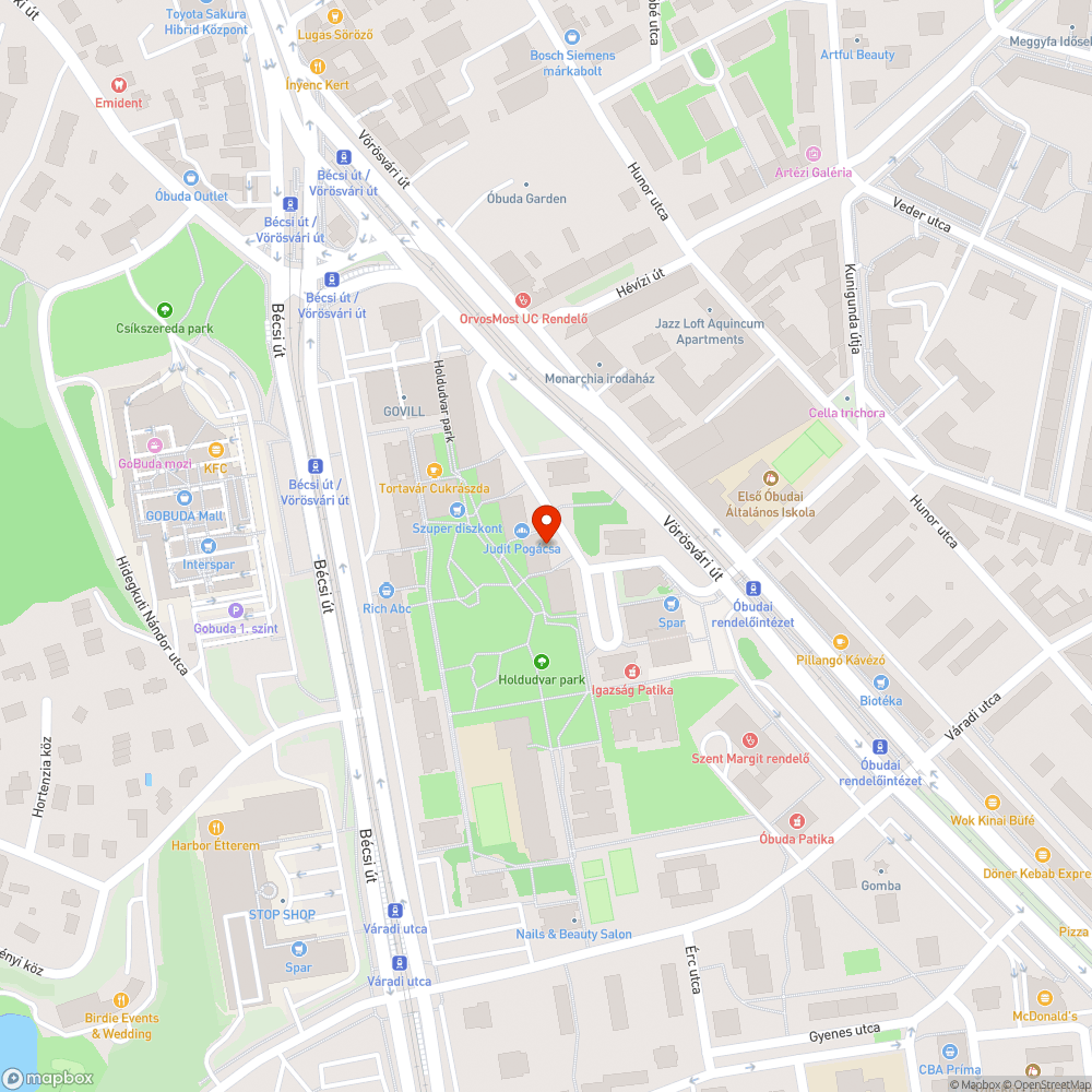 Parkolóhelyen lévő törmelékek bejelentés helye