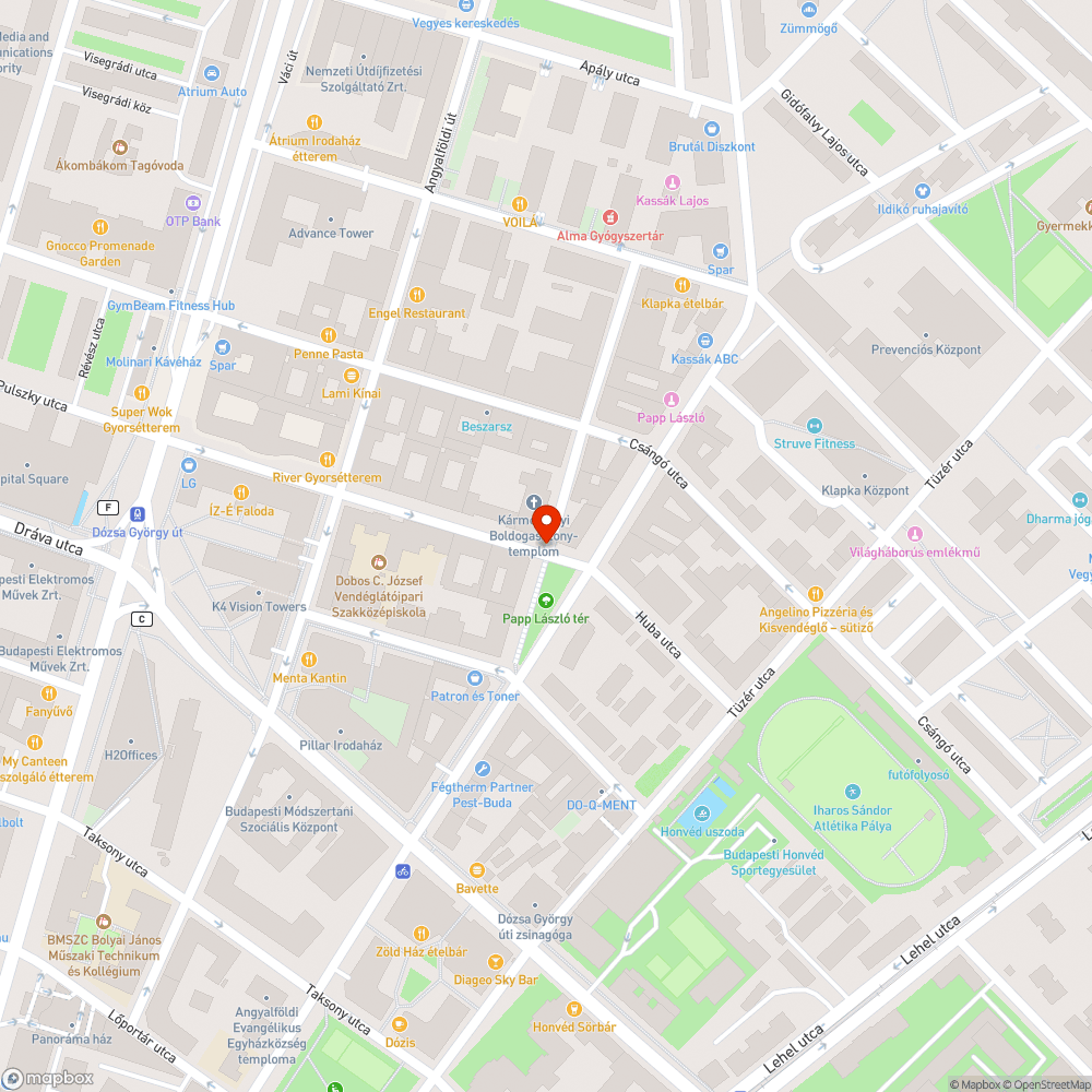 Huba - Angyalföldi aknafedél körüli botlásveszély bejelentés helye