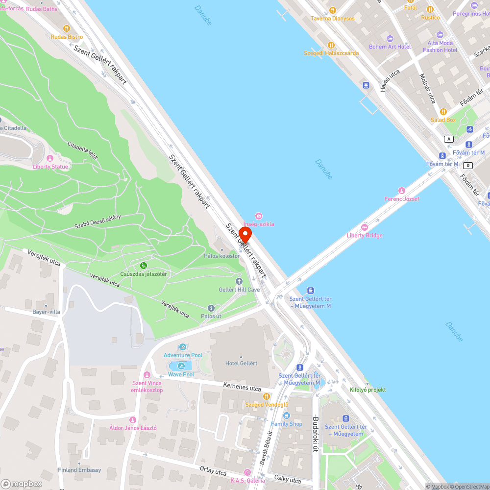 Gyalogos-kerékpáros közös felület a budai rakparton bejelentés helye