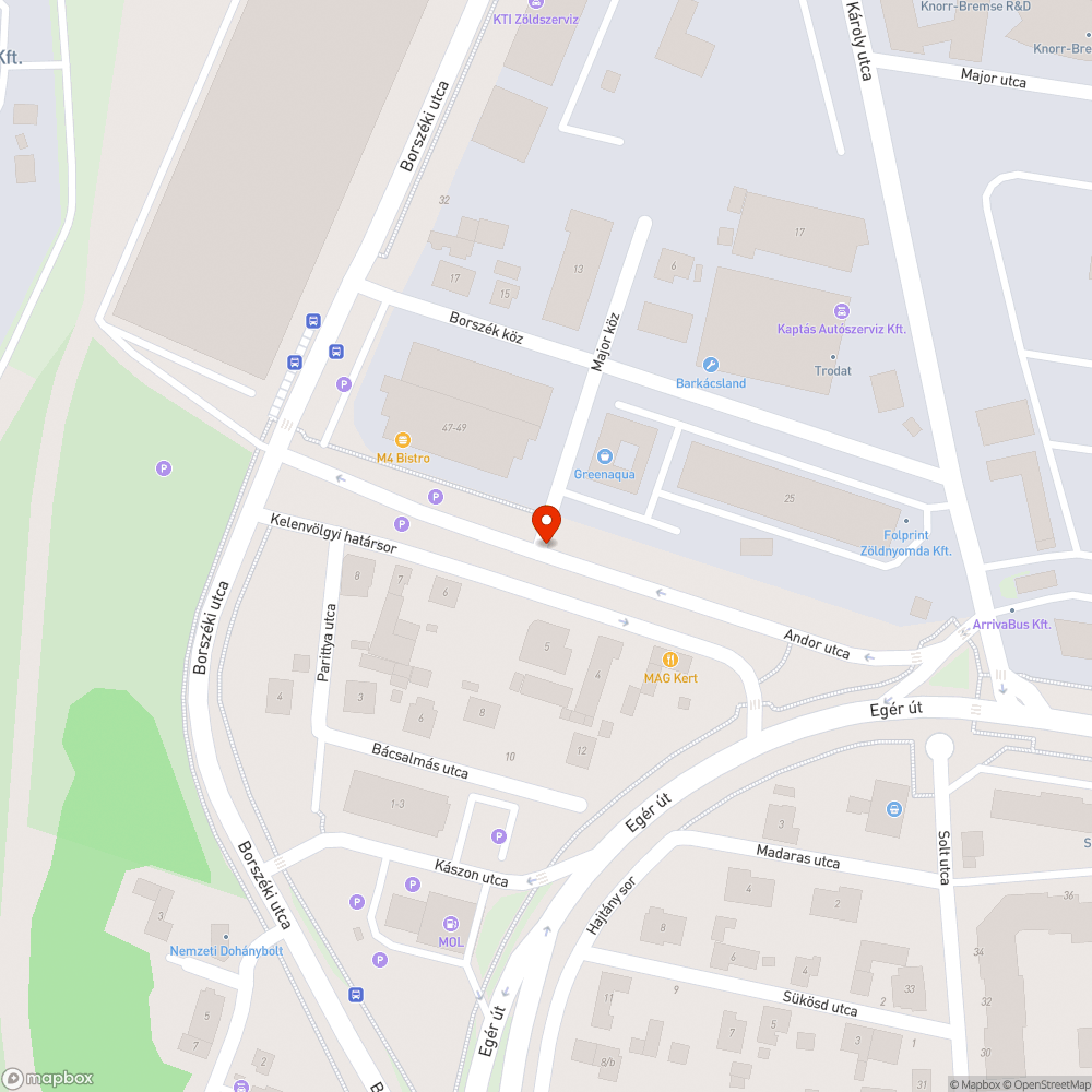 Kidöntött tábla bejelentés helye