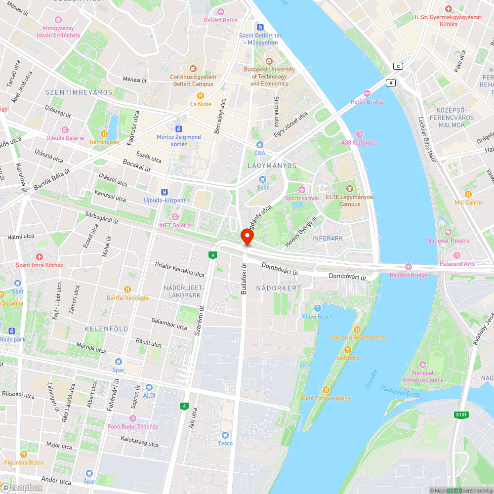 Budafoki út / Dombóvári út, Felüljáró graffitis - FKF bejelentés helye