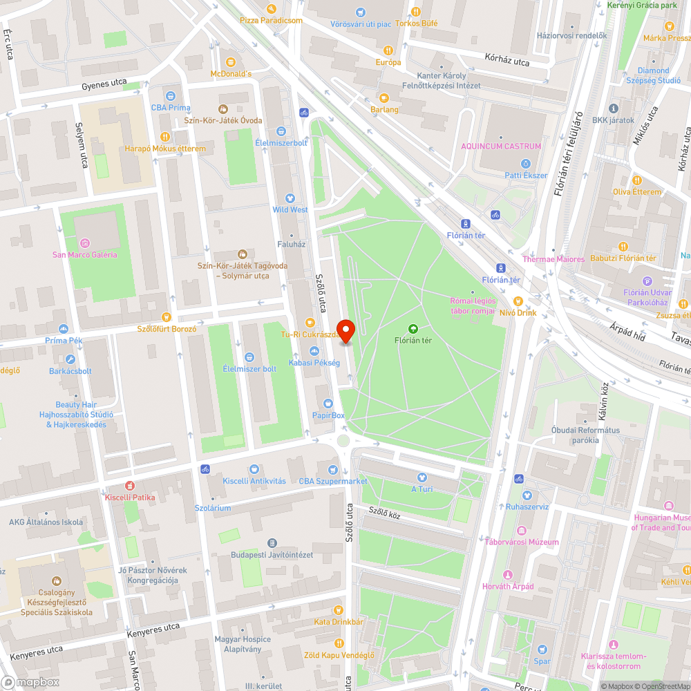 3.ker Flórián tér tele kukák bejelentés helye